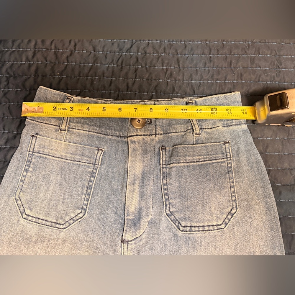Anthropologie Pilcro and the Letterpress Light Blue Cropped Wide-Leg Jeans, 27P - Picture 8 of 8